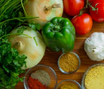 Vegetables and spices